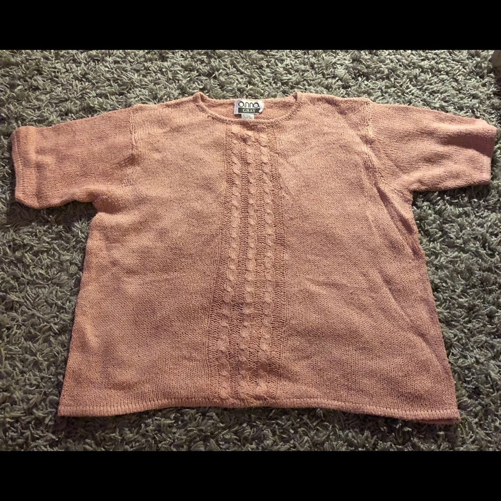 Dusty Rose light pink sweater. Soft & lightweight.